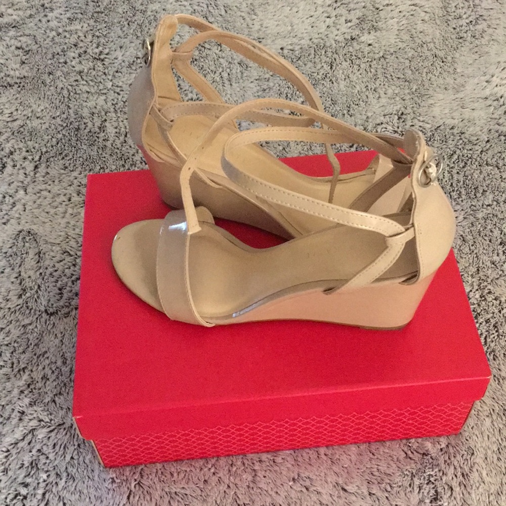 Katie and Kelly Nude Wedges
